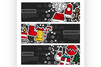 Christmas horizontal banners