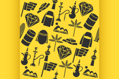 Hand drawn UAE pattern