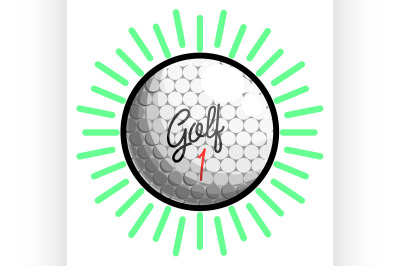 Color vintage golf emblems