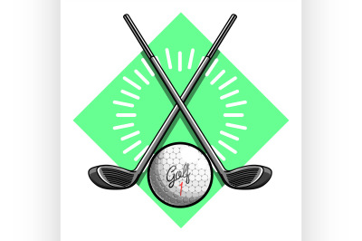 Color vintage golf emblems