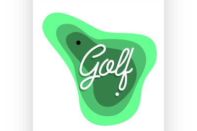 Color vintage golf emblems