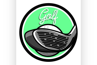 Color vintage golf emblems