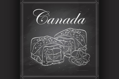 Vector sushi sketch, Canada roll