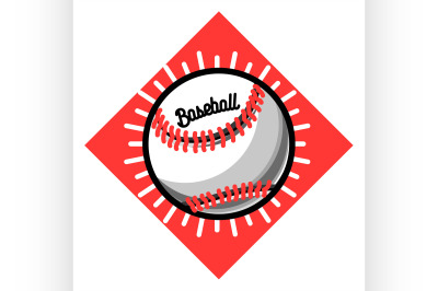 Color vintage baseball emblem