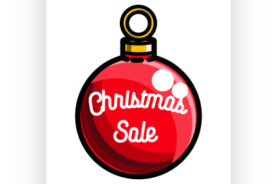 Color vintage Christmas sale emblem
