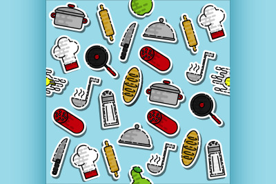 Colored cooking pattern