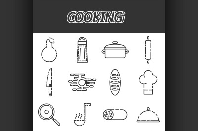 Cooking icon set