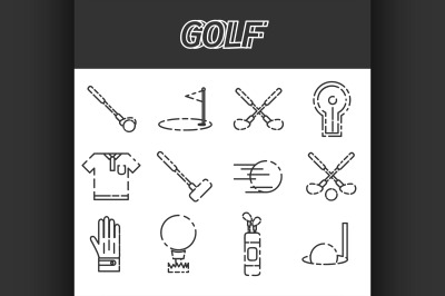 Golf icon set