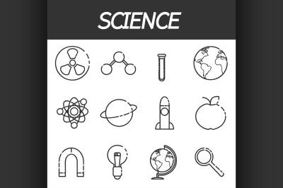 Science icons set