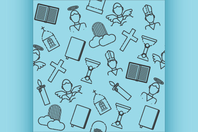 Christianity icons pattern