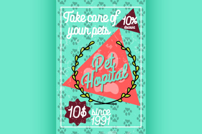 Color vintage veterinarian poster