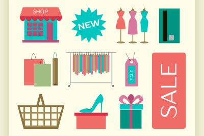 Set of shopping icons