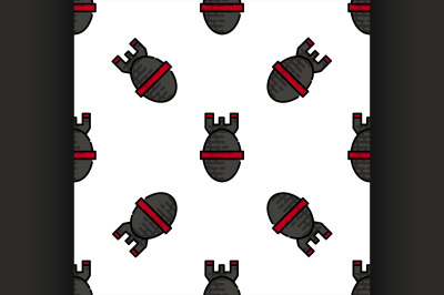 Bomb flat icon pattern