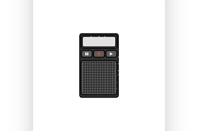 Different microphones types flat icon set