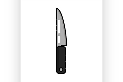 Kitchen flat icon. Knife