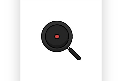 Kitchen flat icon. Pan
