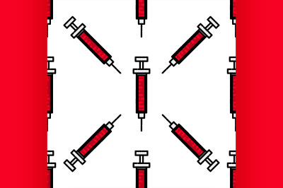 Medical flat icon pattern