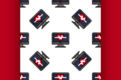 Medical flat icon pattern