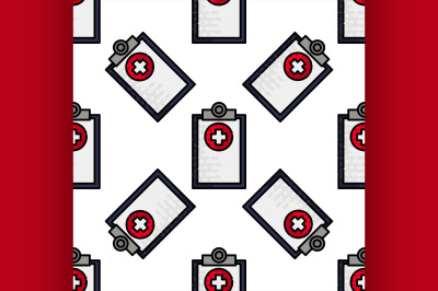 Medical flat icon pattern