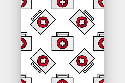 Medical flat icon pattern