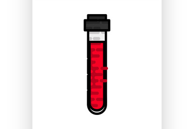 Medical flat icon. Test-tube