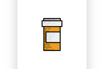 Medical flat icon. Pills