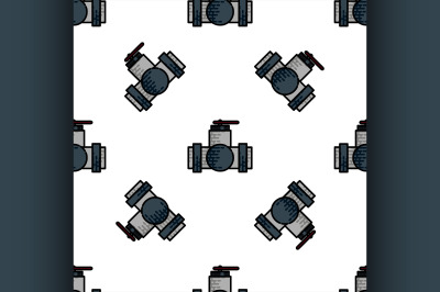 Water Pipes flat icon pattern