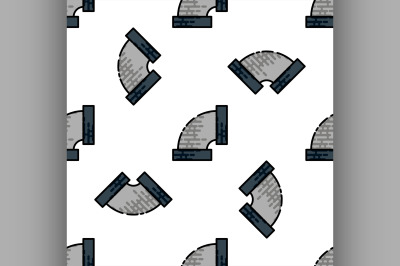 Water Pipes flat icon pattern