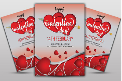 Happy Valentines Day Flyer Template