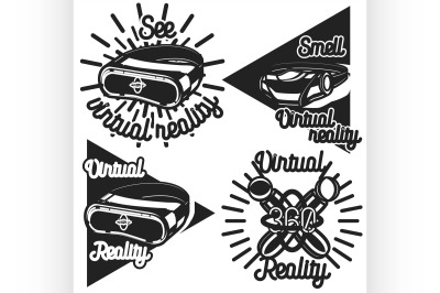 Vintage Virtual Reality emblems