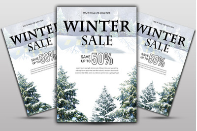 Winter Sale Template Poster