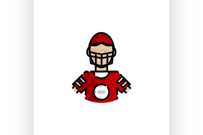 American football flat icon