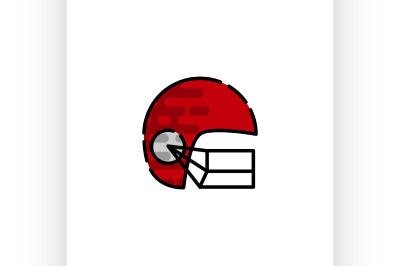 American football flat icon