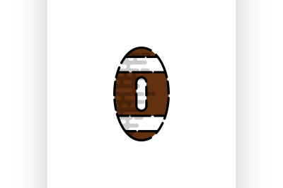 American football flat icon