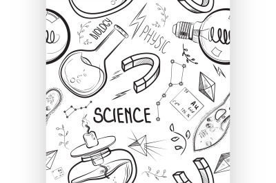 Hand drawn science set