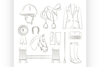 Horse riding set