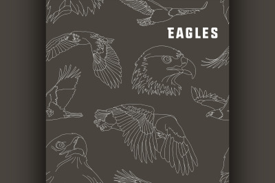 Set of eagles pattern