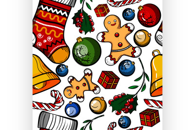 Christmas colored toy pattern