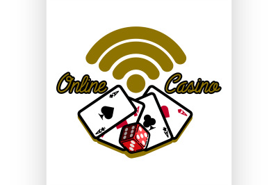 Color vintage online casino emblem