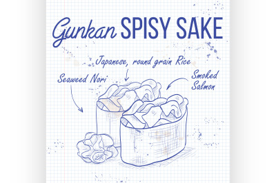 Gunkan Spicy Sake