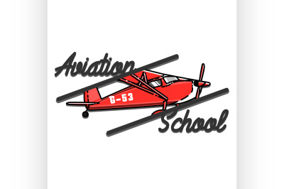 Color vintage Aviation emblem