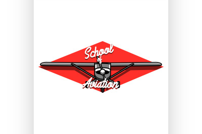 Color vintage Aviation emblem