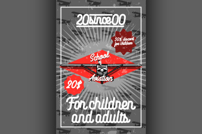 Color vintage Aviation poster