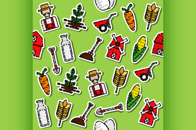 Colored farm pattern