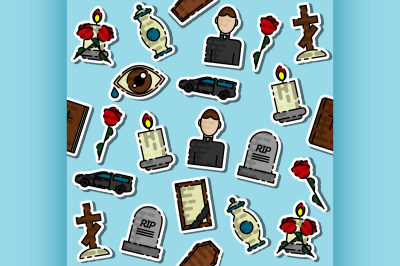 Colored funeral pattern