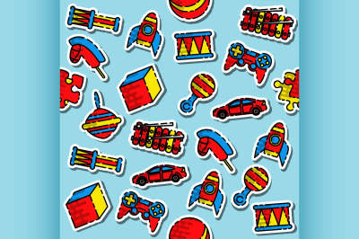 Colored toys pattern