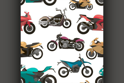 Motorcycle Icons set pattern