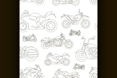 Motorcycle Icons set pattern