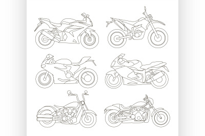 Motorcycle Icons set