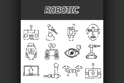 Robotic icon set